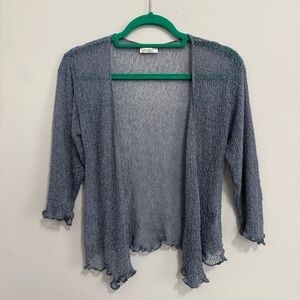 Ikat vintage grayish blue knitted  cardigan Size OS